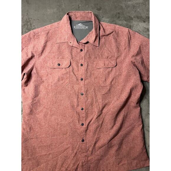 Croft & Barrow Shirt Mens L Large‎ Rust Quick Dry Button Up Outdoor Camp - Picture 1 of 5